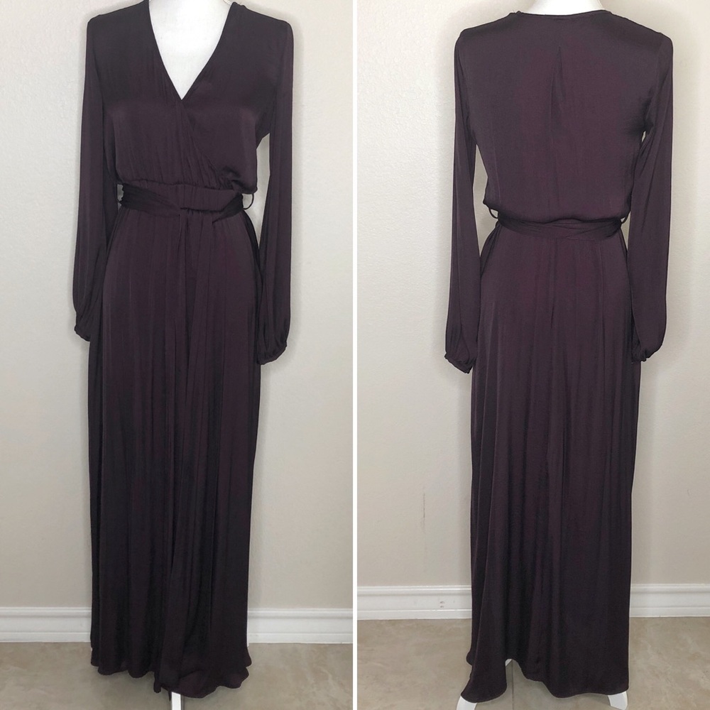 Plum Womens Long Sleeve Small Maxi Bohemian Dress